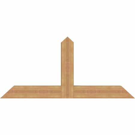 Ekena Millwork Portland Timber Gable Bracket, Western Red Cedar, 60"W x 27"H x 5 1/2"D x 5 1/2"F, 11/12 Pitch GBW060X27X0606POR00SWR